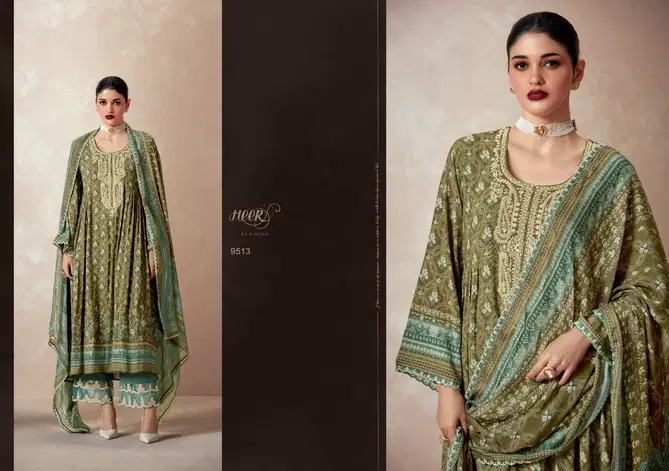 Elaheh By Kimora Heer Muslin Digital Printed Salwar Suits Wholesale Shop In Surat